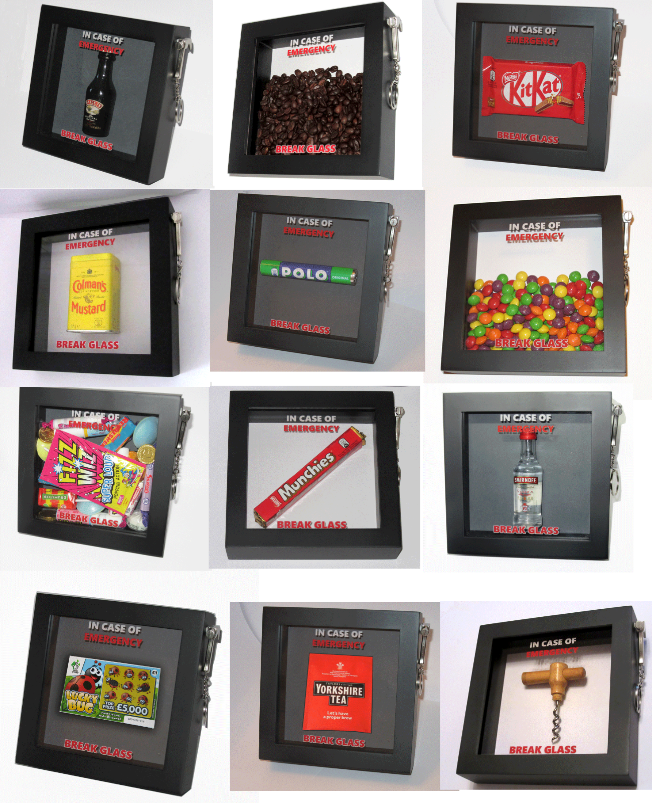 Birthday Gift Emergency Break Glass 3d Box Frame Drink Alcohol Tea Coffee 14 95 Picclick Uk