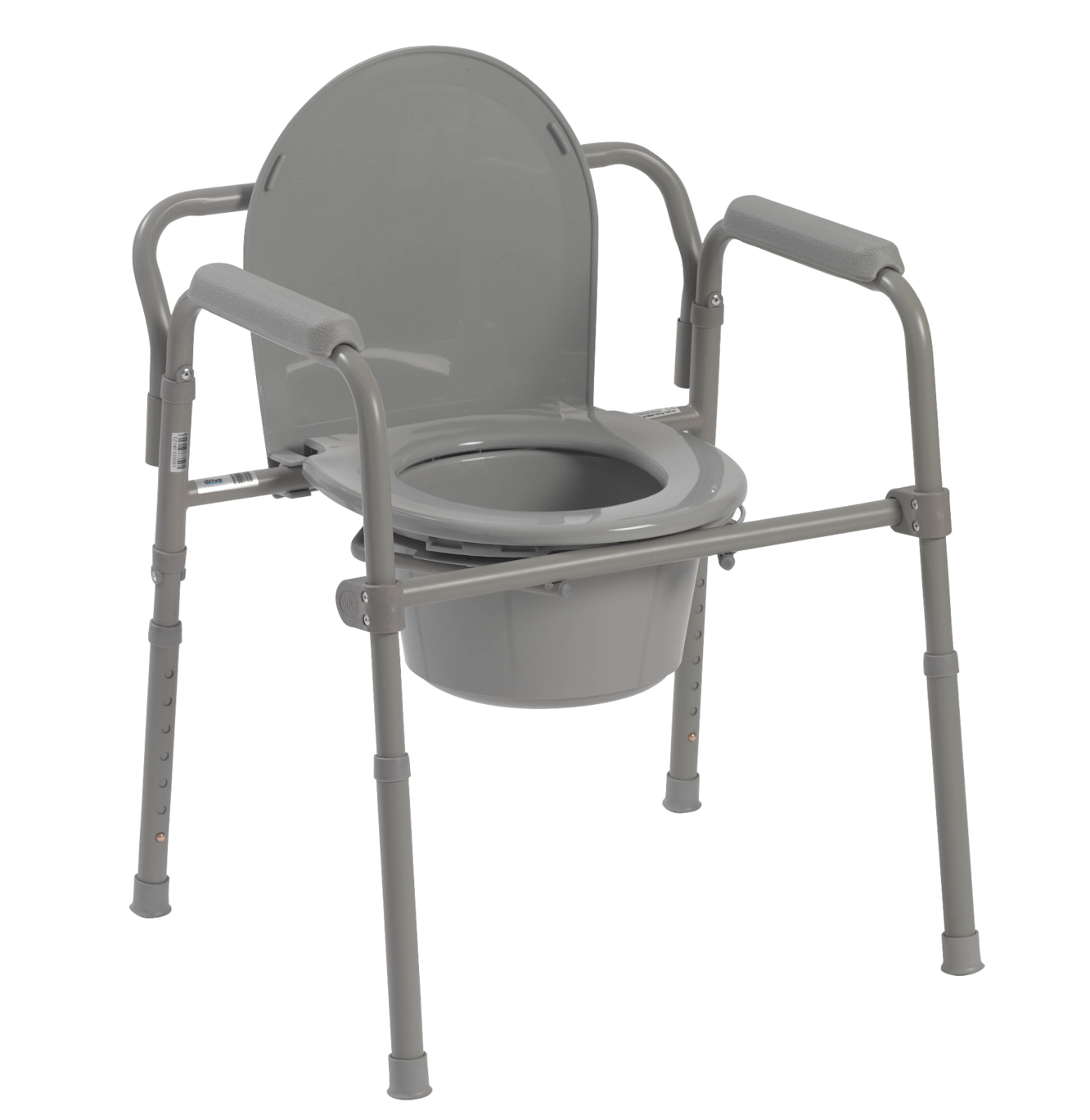Adult Toilet Seat Potty Chair Folding Commode Chamber Bedside Portable Gray New 4828 Picclick