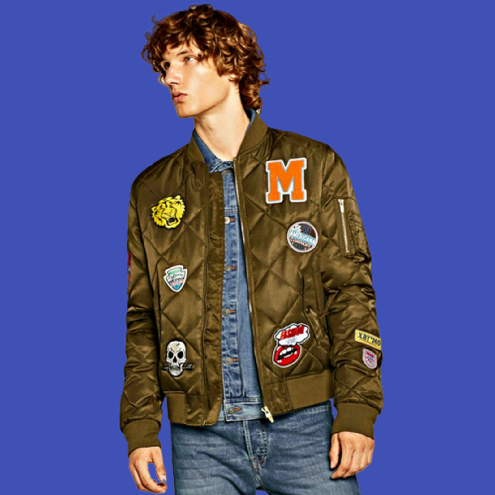 quilted bomber jacket zara