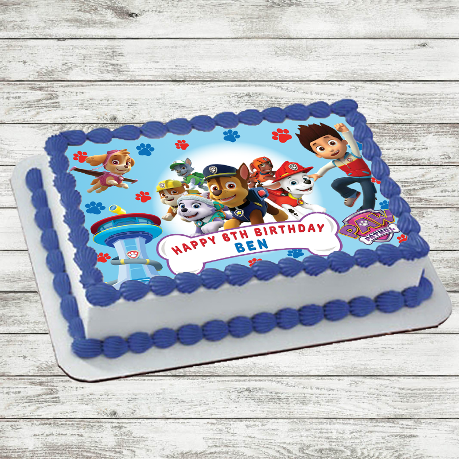 Paw Patrol Rectangle Edible Cake Topper Decoration Personalised Eur 5 52 Picclick Fr