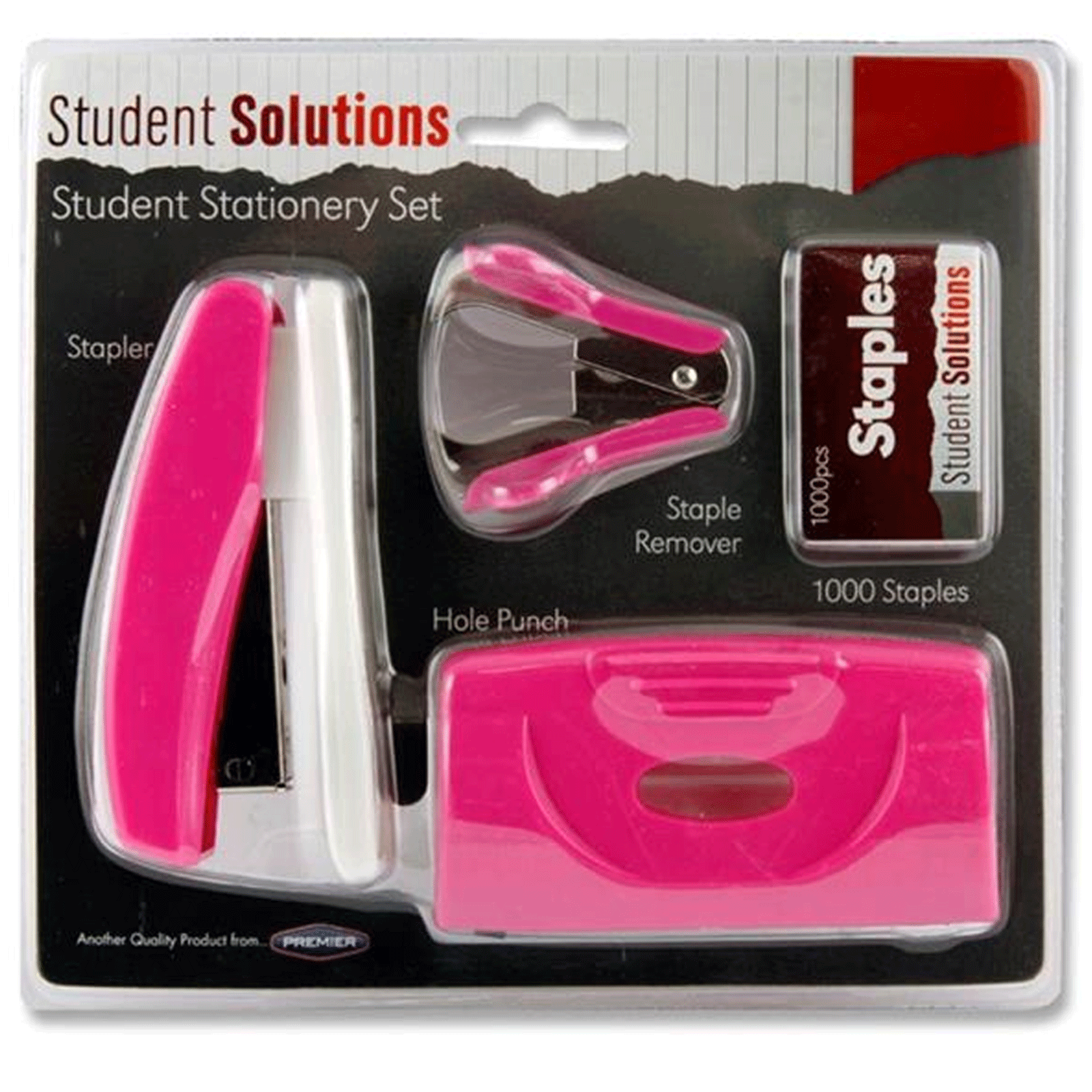 OFFICE STATIONERY SET Stapler Hole Punch 1000 Staples Staple Remover