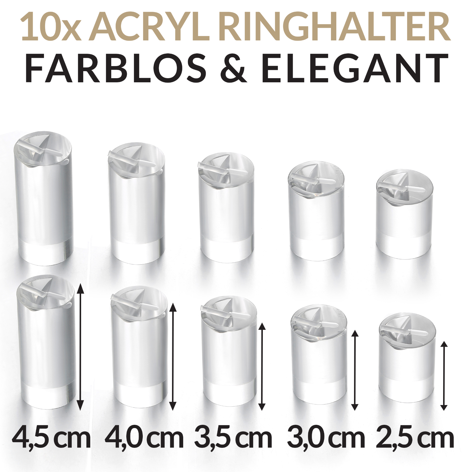 10 Ringhalter Acryl Ring Schmuck Halter Stander Stand Vitrine Aufsteller Set Eur 9 99 Picclick De