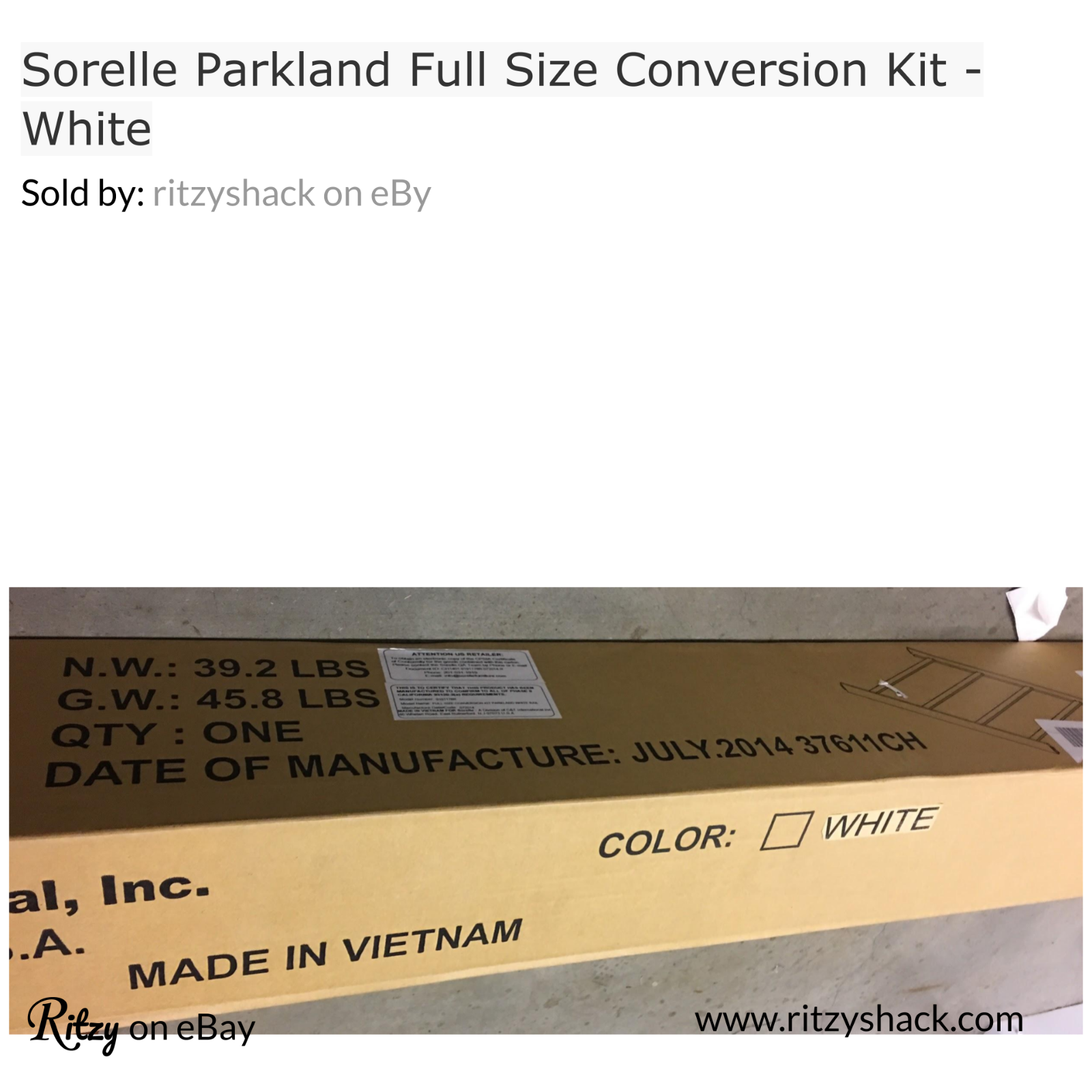 Sorelle Babi Italia Parkland Full Size Conversion Kit Adult Bed