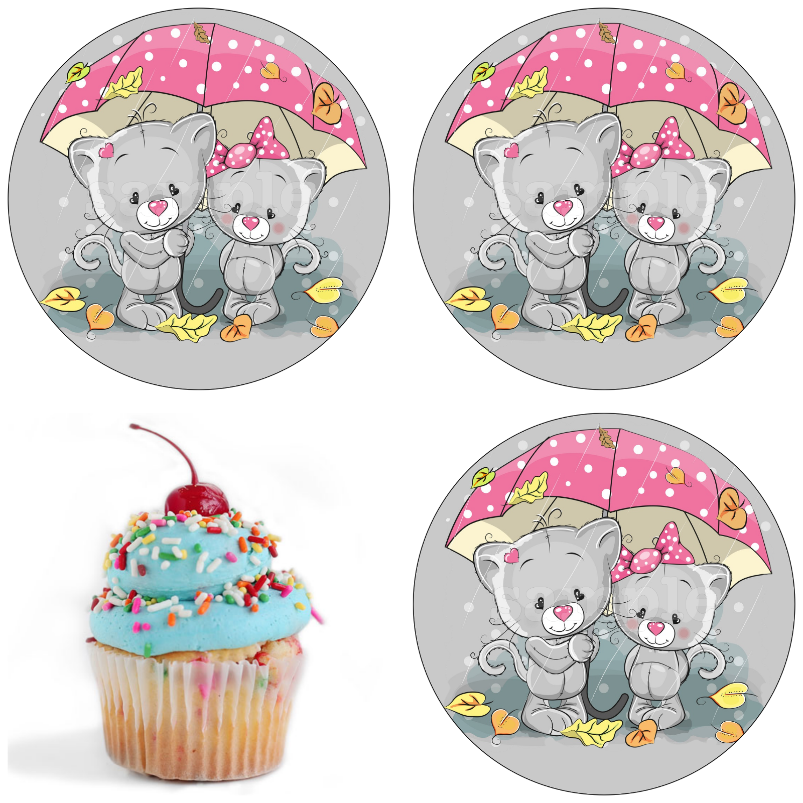 Lion Mignon Animal Deco Gateau Disque Azyme Comestible Anniversaire Fete cm Home Garden Greeting Cards Party Supply
