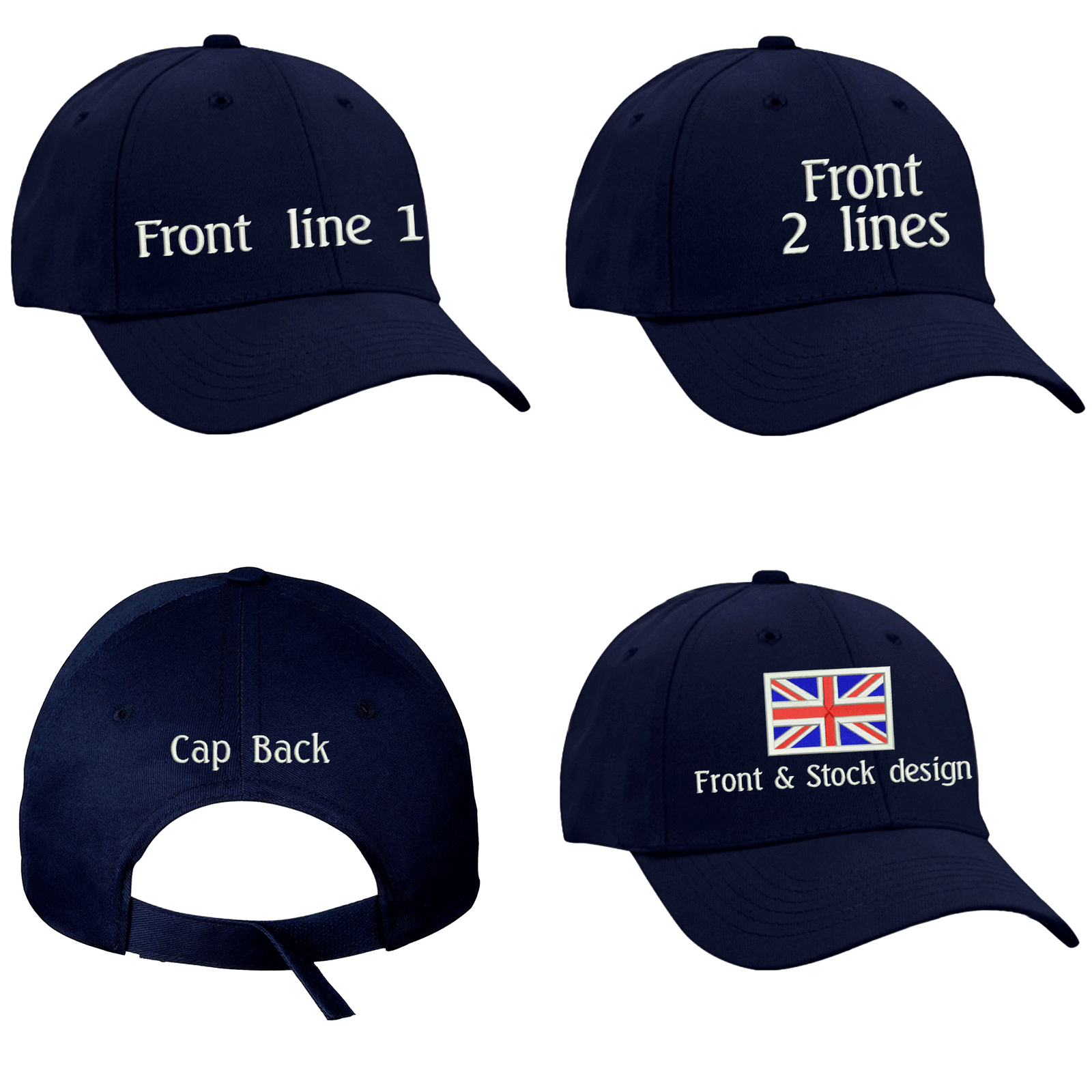 personalised children's baseball caps