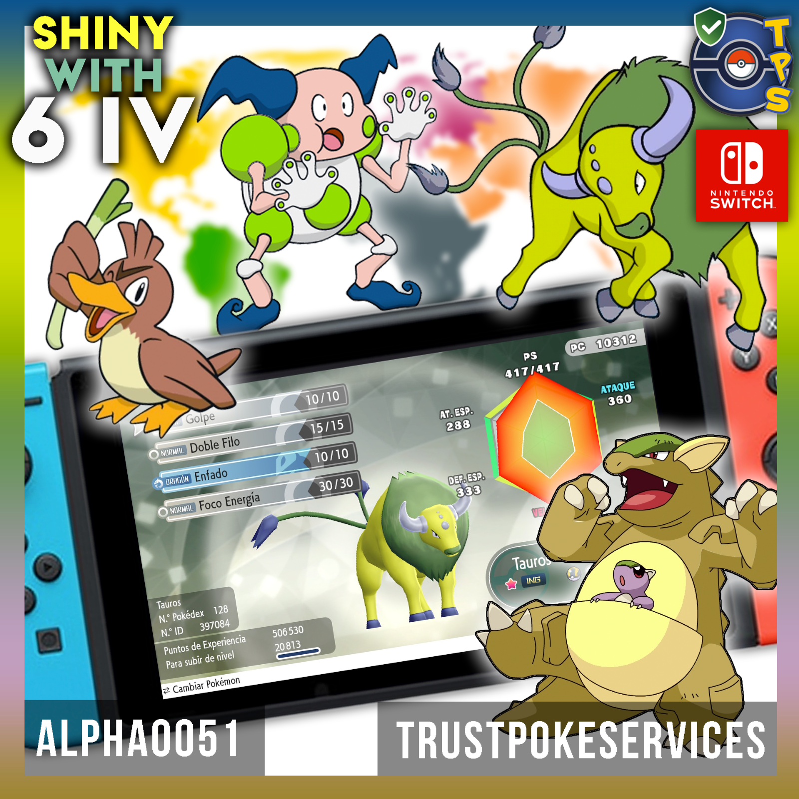 Pokemon Lets Go Shiny 6 Iv Eevee Flareon Jolteon