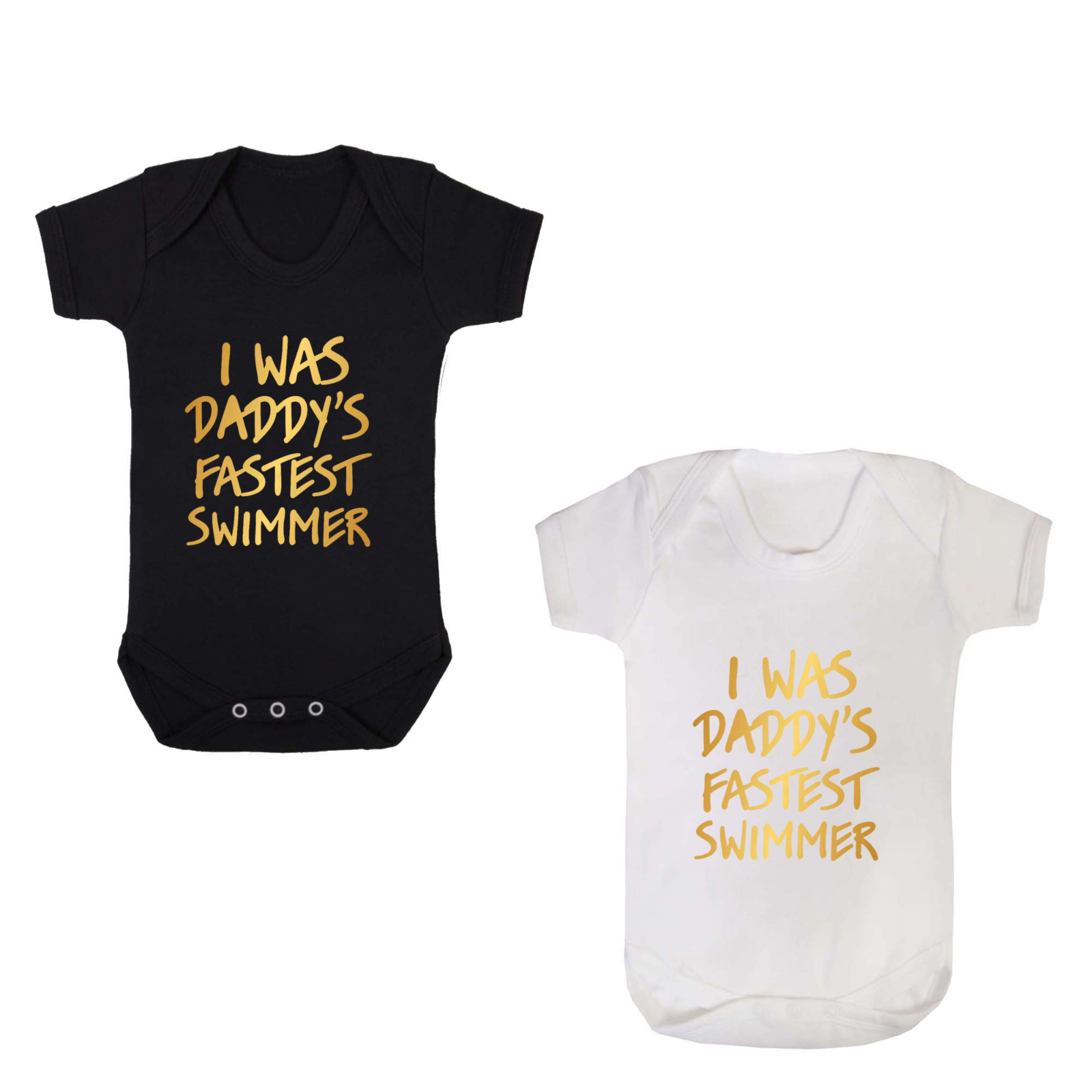 I Was Daddys Fastest Swimmer Baby Grow Funny Gift 8 46 Picclick