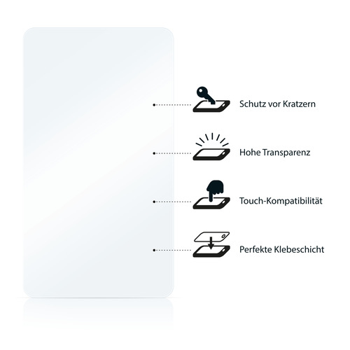 6x Displayschutzfolie für Mio Cyclo 210 Klar Schutzfolie Displayfolie