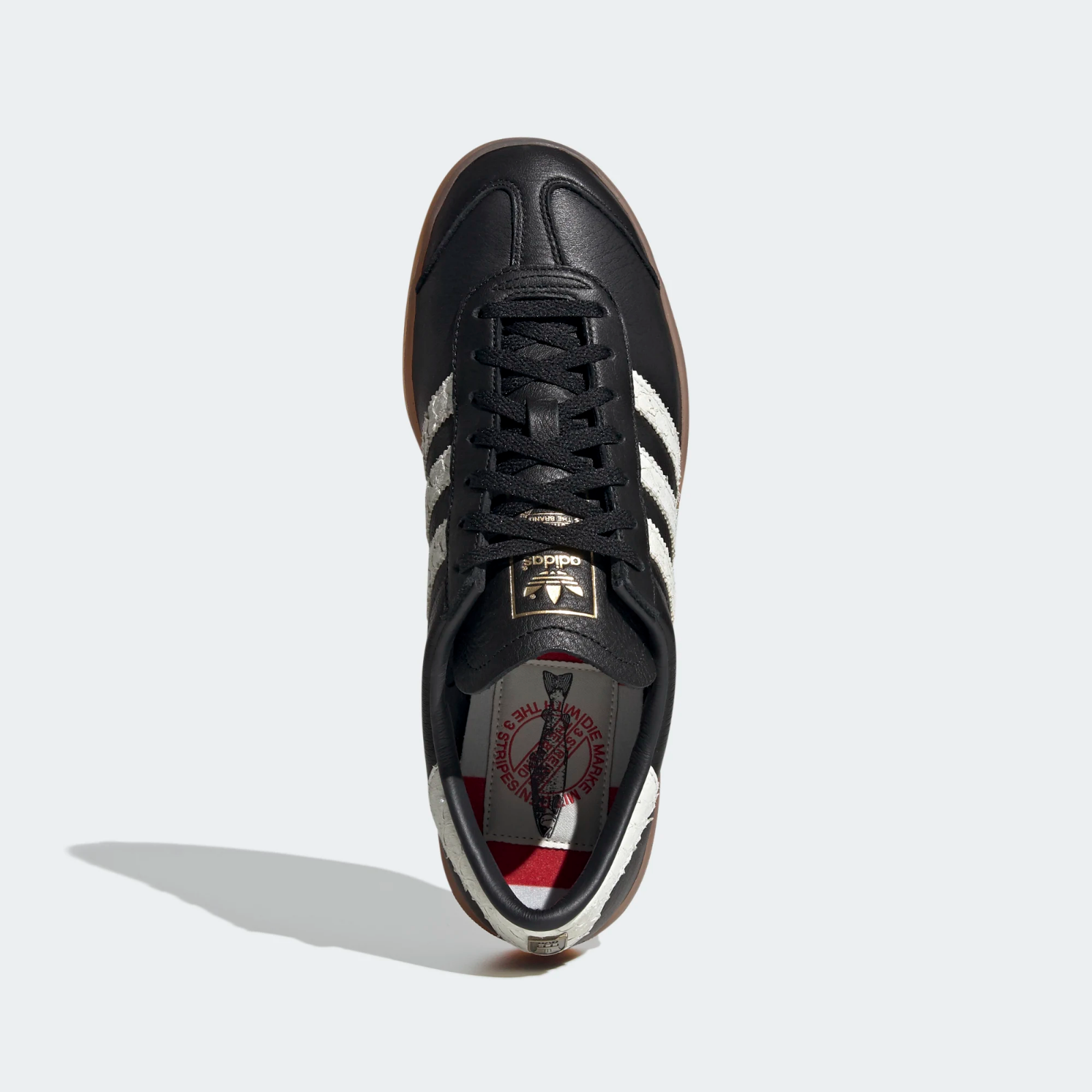 adidas leather black trainers