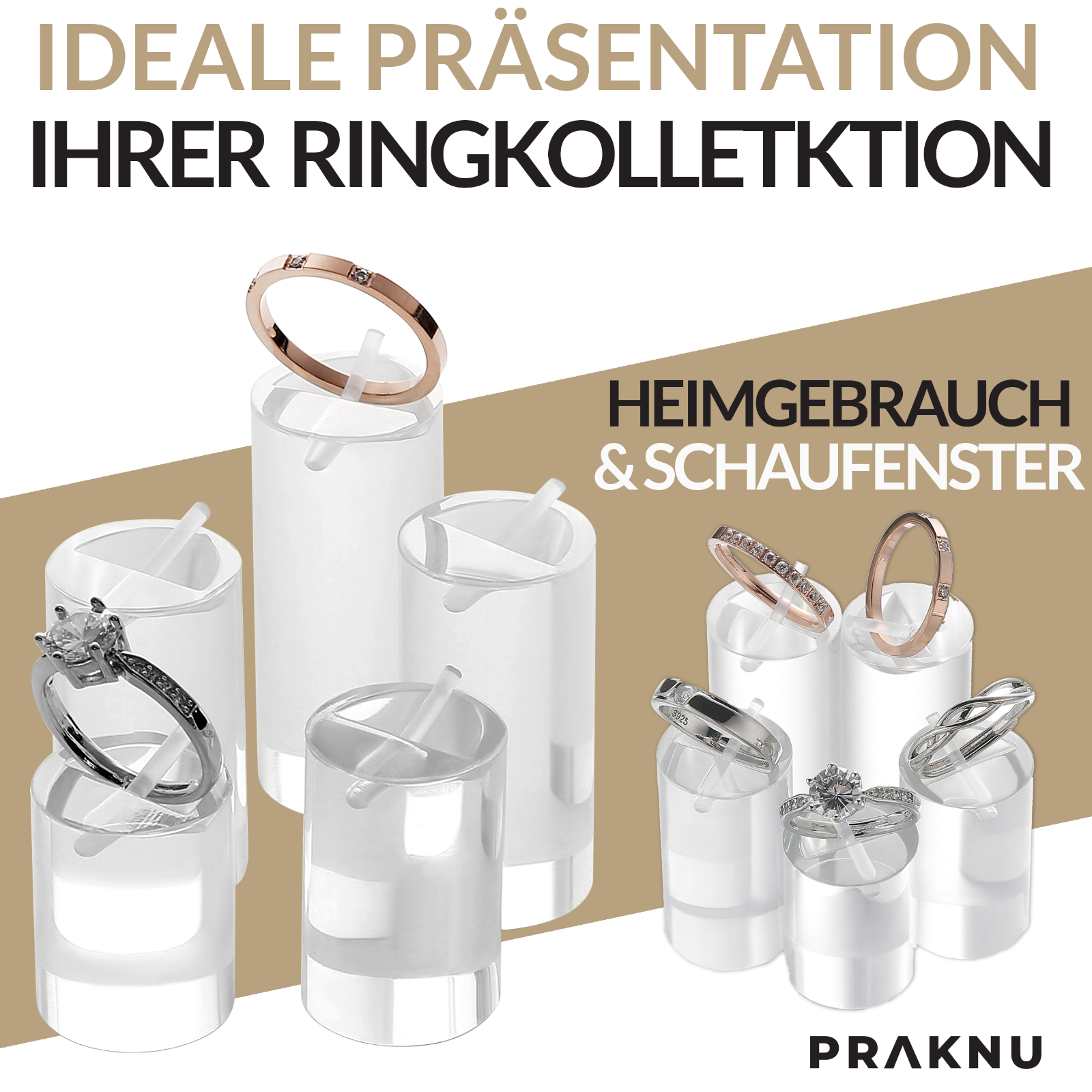 10 Ringhalter Acryl Ring Schmuck Halter Stander Stand Vitrine Aufsteller Set Eur 9 99 Picclick De