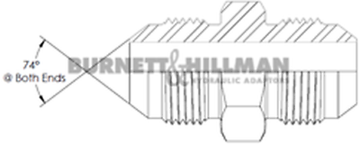 Burnett & Hillman Hydraulische BSP 1.3cm männlich X JIC 1.1CM Stecker Adapter 