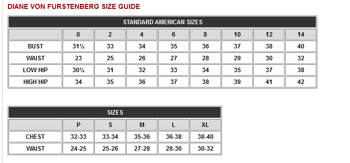 Dvf Size Chart