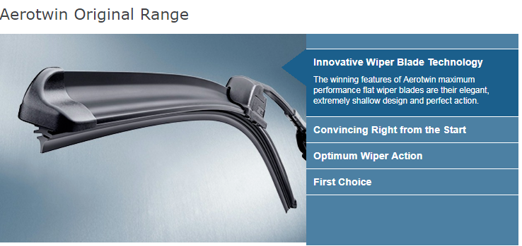 Hyundai I10 Front Windscreen Wiper Blade Set 2008 Onwards Bosch