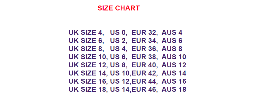 French Connection Size Chart Uk