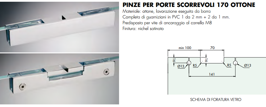 Binari Per Porte Scorrevoli In Vetro.Kit Sistema Scorrevole Con Binario Per Vetro Per Porte Scorrevoli Max 150 Kg Eur 11 90 Picclick Fr