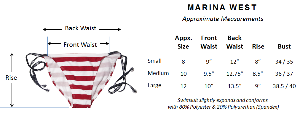 Marina West Swimwear Size Chart