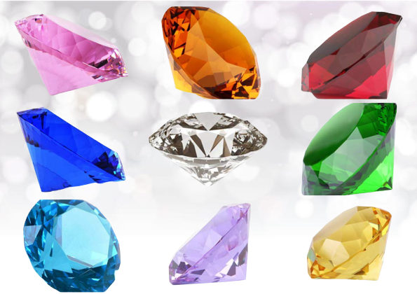 Set of 12 Glass Diamond Paperweight 60mm Home Wedding Decoration Valentines Gift