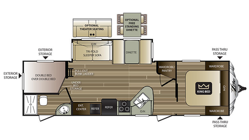 2017 Keystone Cougar 29bhs Bunkhouse Travel Trailer Outside