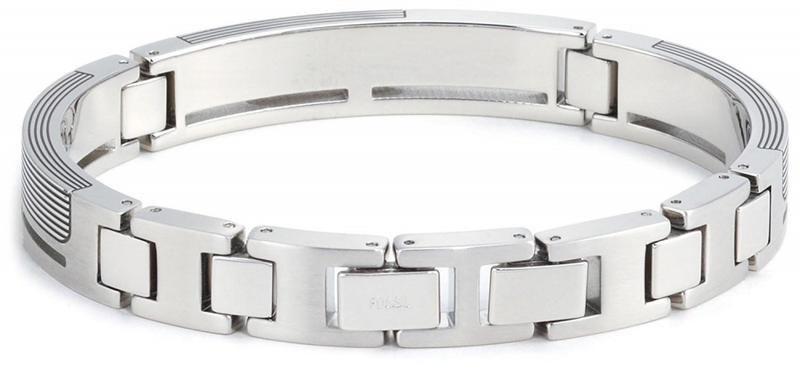 Fossil Herrenarmband Jf Edelstahl Silber Schwarz Glanzend 19 5 Cm Eur 69 95 Picclick De