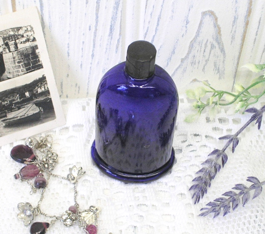 ANTIQUE BOURJOIS COBALT perfume bottle BOURJOIS EVENING IN PARIS EDP 50ML