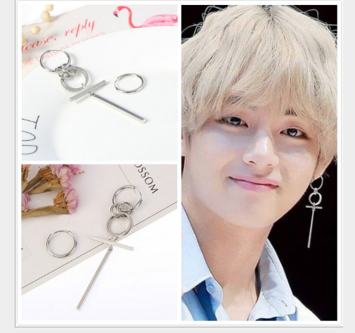 Kpop Bts Bangtan Boys Chain Ear Stud Earrings Army Kim Taehyung V Jimin Jewelry 2 99 Picclick Uk