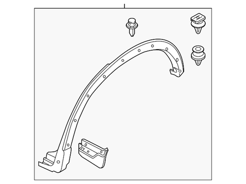 MAZDA OEM 13-15 CX-5 Exterior-Wheel Opening Molding Passenger Rear KD5351W50C