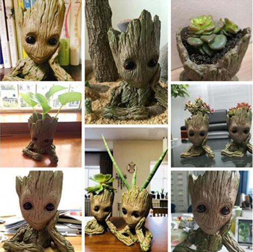 Jouets Et Jeux Tv Film Jeux Video Shepper Com Pot De Fleurs Bebe Groot Porte Crayons Figurine 14cm Gardiens De La Galaxie Bois