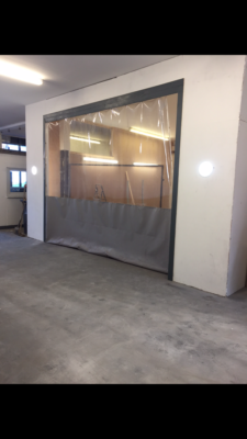 Clear Grey Garage Roller Shutter Draft Rain Proof Door Curtain