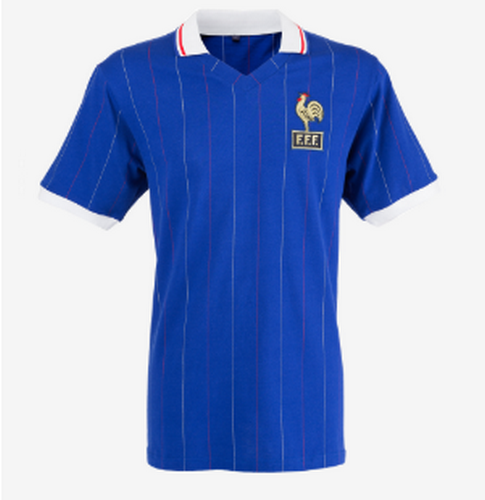 Maillot Equipe De France De Football 1982 Bleu Vintage Fff