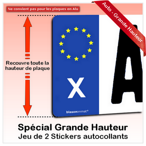 blasonimmat 2 Autocollants Plaque immatriculation Auto B Belgique Drapeau Identifiant Europ/éen