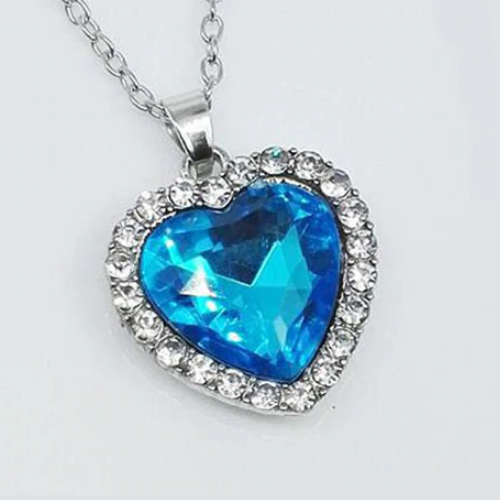 Modeschmuck Halsketten Anhanger Fur Damen New Titanic Heart Of The Ocean Silver Blue Diamond Necklace Her Valentines Gift Uhren Schmuck