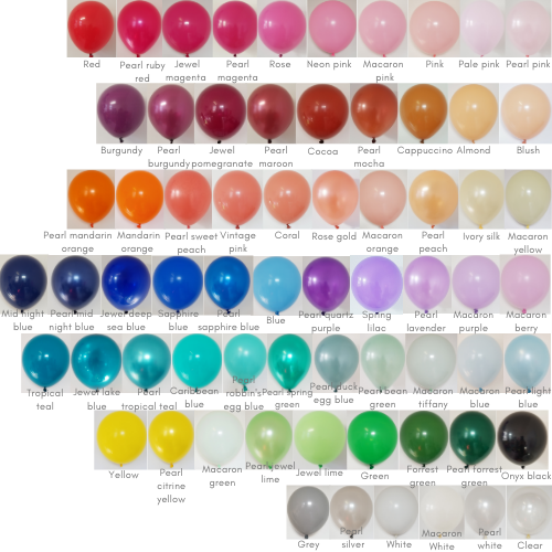 12” inch QUALITY PEARL PASTEL PARTY BALLOONS BIRTHDAY decor latex confetti clear