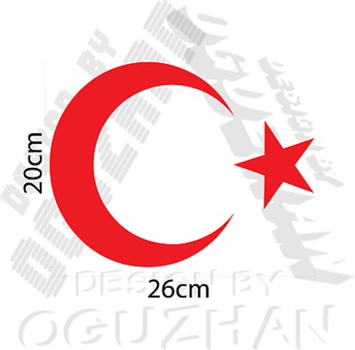 Turk Bayragi Ay Yildiz Sticker 20cm X 26cm Laptop Turkei Fahne Oracal Eur 7 99 Picclick De