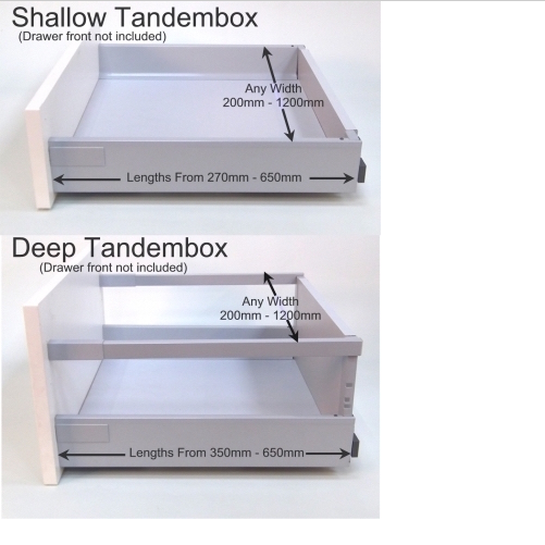 Internal Storage Drawers Blum Soft Close Tandembox Deep Shallow