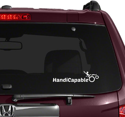 Vinyl Decal. * HandiCapable Handicap Wheelchair Peace Sign Car SUV Sticker . Vinyl Decal. * HandiCapable Handicap Wheelchair Peace Sign Car SUV Sticker .