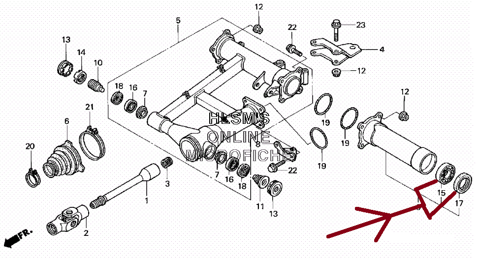 Honda 250 Recon Rear Axle Diagram