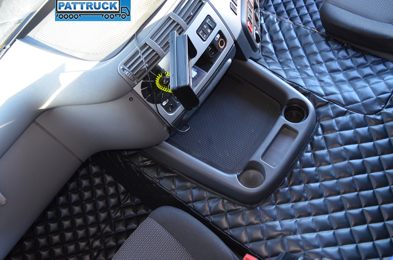 Eco Leather Floor Mats Set Black Fit Daf Cf Euro 6 Till 67 Plate
