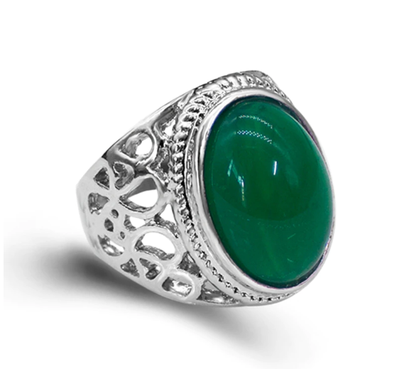 Bague Chevaliere Argent Pierre Vert Emeraude Motifs Classe Mode Homme Eur 9 70 Picclick Fr