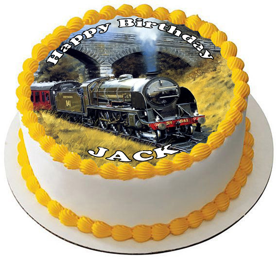 Personalised Steam Train Edible Cake Topper Decoration