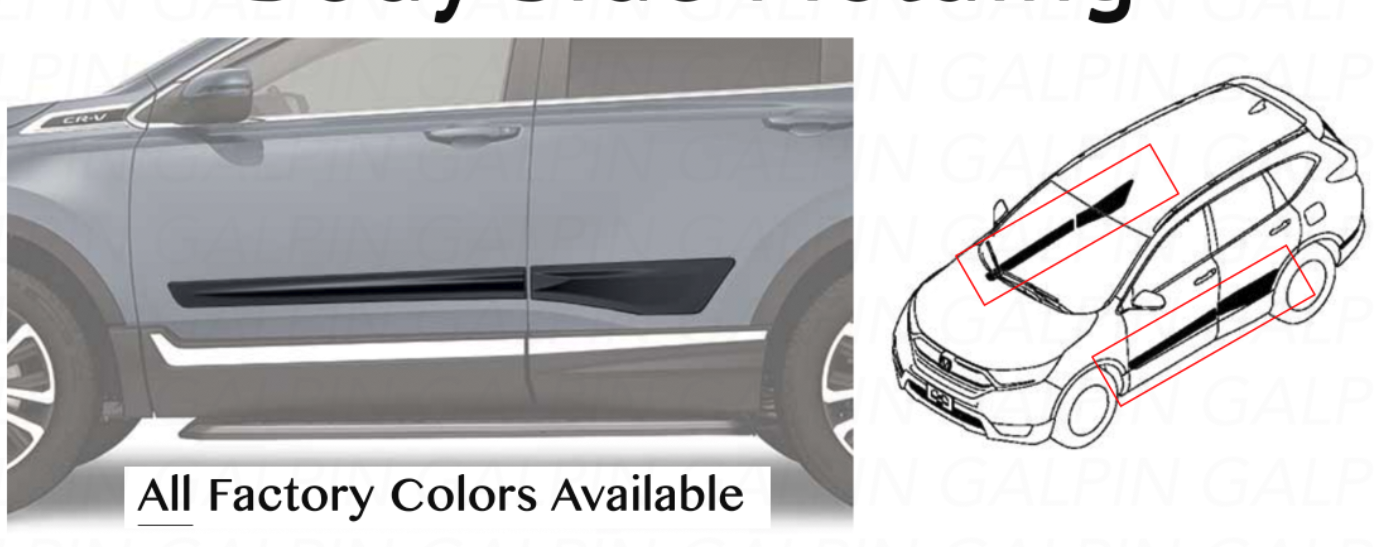Genuine OEM Honda Ridgeline Painted Body Side Molding 2017