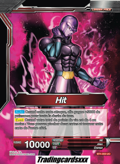 Toys Hobbies Vf Dragon Ball Super Card Game Hit Tueur A Gages Bt1 003 Uc Collectible Card Games