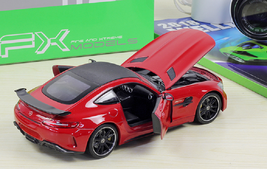Welly 1 24 Mercedes Benz Amg Gt R Gtr Diecast Model Racing Car New In Box Red Contemporary Manufacture Toys Hobbies