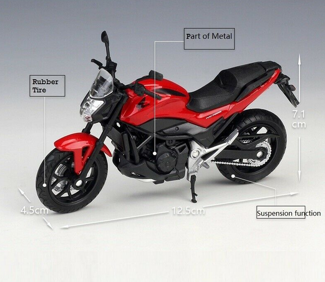 Welly 1 18 18 Honda Nc750s Red Diecast Motorcycle Motorcycles Atvs Contemporary Manufacture Westernfertility Com
