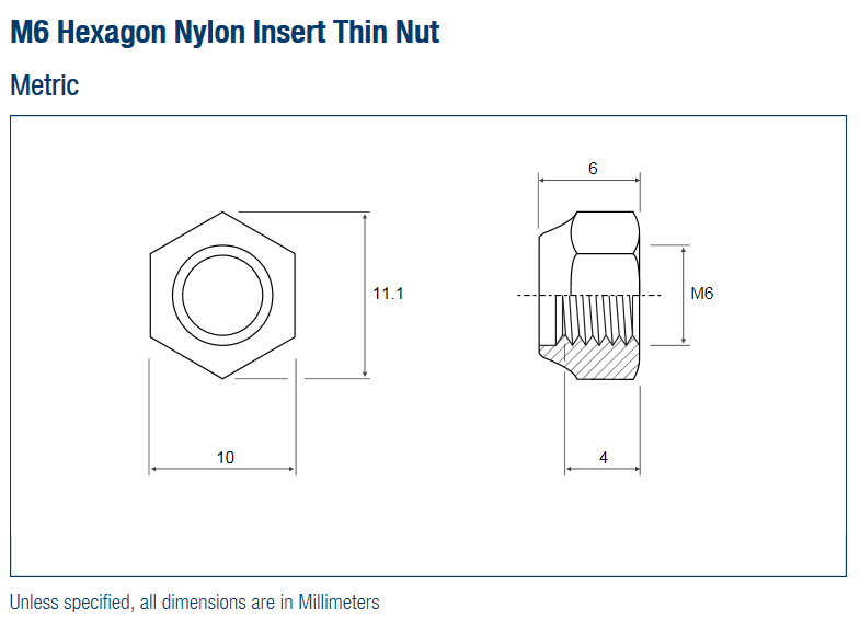 Nylok Lock Steel Nut 3mm 4mm 5mm 6mm 8mm 10mm 12mm Nylon Nyloc mm Locking Nuts