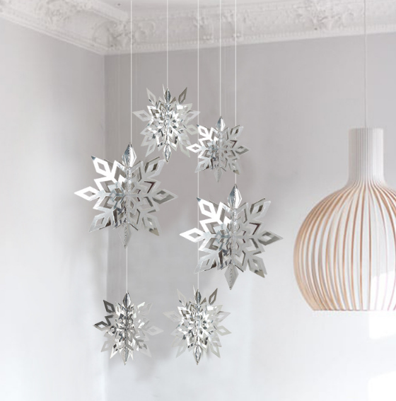 Paper Christmas Snowflake Hanging Garlands Ceiling Christmas