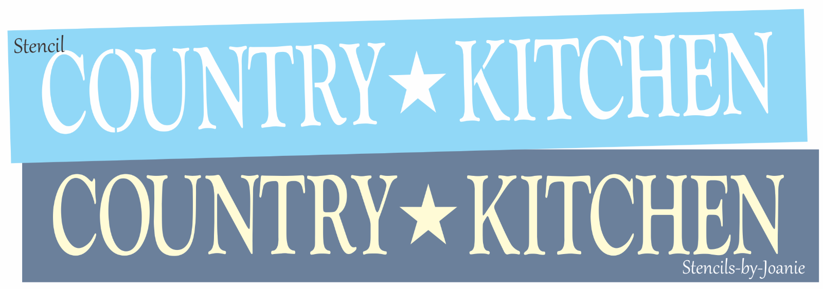 Joanie Stencil Country Kitchen Barn Star Family Primitive Home