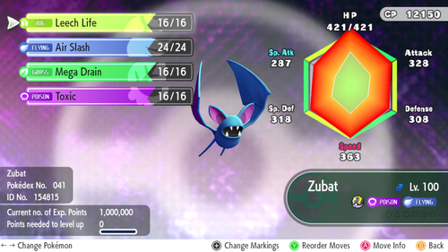 6iv Zubat Pokemon Lets Go Pikachu Lets Go Eevee Guide Battle