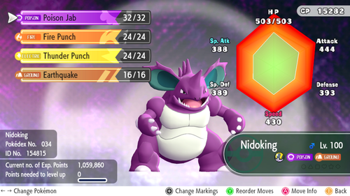 6iv Nidoking Pokemon Lets Go Pikachu Lets Go Eevee Guide
