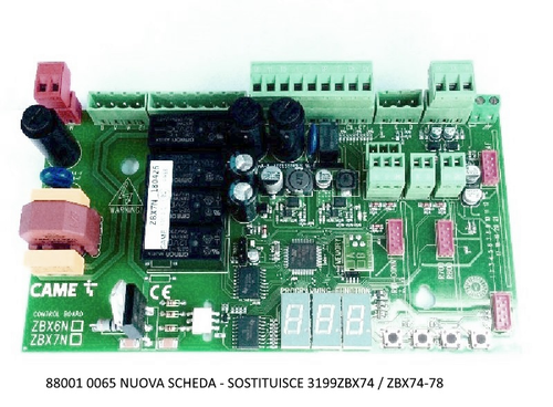 SCHEDA FUNZIONAMENTO IN CASO BLACKOUT PER AUTOMAZIONI VER V900E V700E CAME V0670