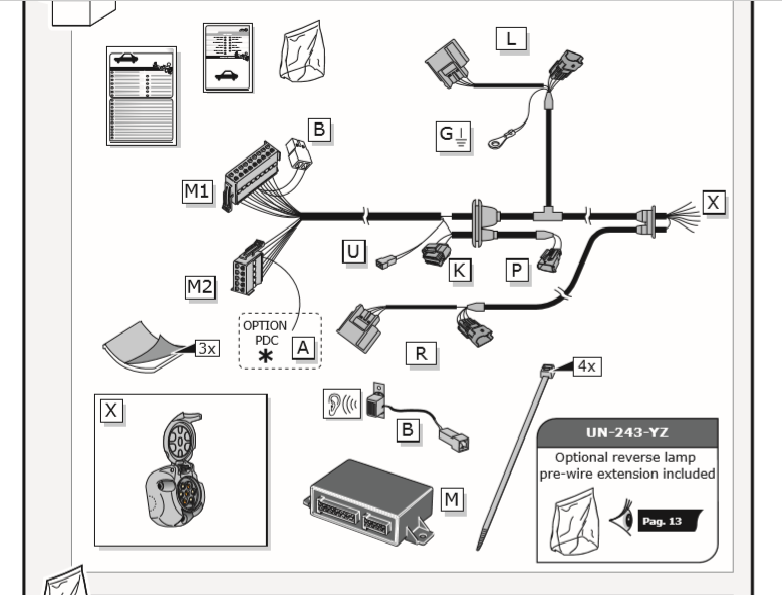 VAUXHALL VIVARO TOW Bar Wiring Aug 14 > Jun 2019 - 13 Pin DEDICATED